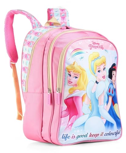 STRIDERS Disney Princess School Bag for Kids  Lightweight, Durable Backpack with Padded Comfortable Straps & Adjustable Design  Dreamy Pink for School & Play  Age 68 Years  16 inches - Goyalsons ShopMax