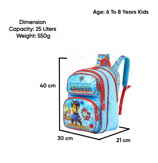 STRIDERS Paw Patrol Heroes School Bag for Kids  Durable, Lightweight Backpack with Padded Comfortable Straps & Fun Character Design  Perfect for School & Play  Age 68 Years  16 inches - Goyalsons ShopMax