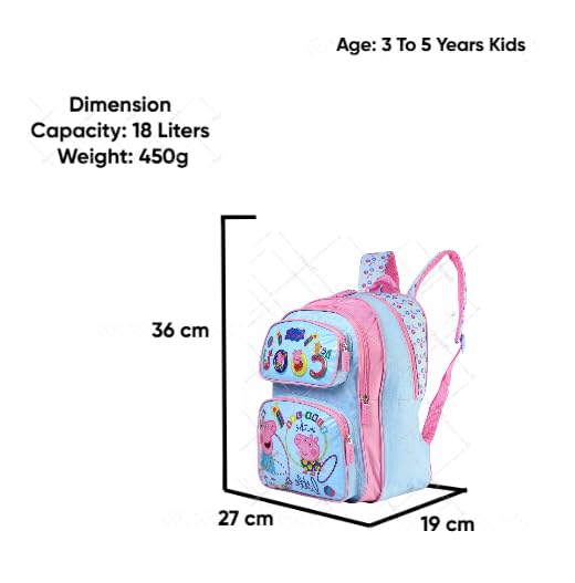 STRIDERS Peppa Pig 14Inch School Backpack Colorful, Fun & Durable for Kids Perfect - Goyalsons ShopMax