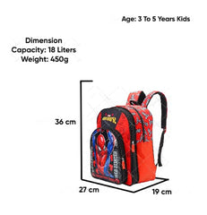 STRIDERS Spiderman School Bag for Kids Spacious Durable Rolling Backpack with Padded Comfortable Straps & Fun Design Perfect for School Travel & Play (16 Inch) - Goyalsons ShopMax