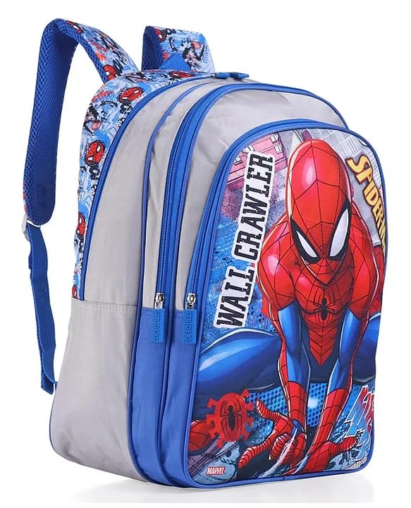STRIDERS Spider-Man School Backpack for Kids  Durable, Lightweight & Spacious Bag with Padded Comfortable Straps, Marvel Superhero Design  Perfect for School, Travel & Daily Adventures  18 Inches - Goyalsons ShopMax