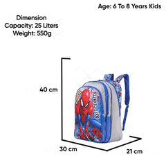 STRIDERS Spider-Man School Backpack for Kids  Durable, Lightweight & Spacious Bag with Padded Comfortable Straps, Marvel Superhero Design  Perfect for School, Travel & Daily Adventures  18 Inches - Goyalsons ShopMax