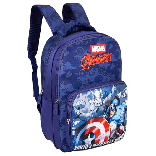 Marvel Avengers 16 Inch School Bag for Boys Blue Kids Backpack for Nursery & Primary