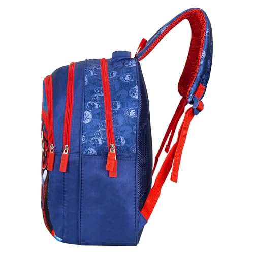 Marvel Avengers School Bag for Boys Blue 16 Inch Kids Backpack with Padded Straps