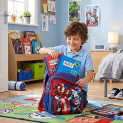 Marvel Avengers School Bag for Boys Blue 18 Inch Kids Backpack with Padded Straps
