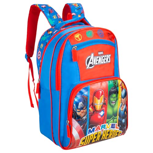 Marvel Avengers School Bag 18 Inch Kids Backpack for School & Tuition Captain America, Iron Man