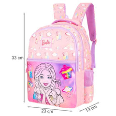 Barbie Pink 17 Inch Kids Backpack Lightweight, Durable School Bag for Girls