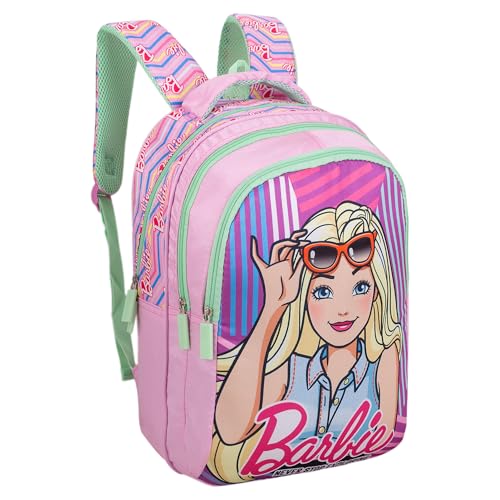 Barbie School Bag for Girls 14 Inch Lavender Color Kids Backpack with Spacious Compartments