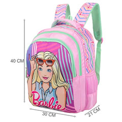 Barbie School Bag for Girls 16 Inch Lavender Color Kids Backpack with Spacious Compartments