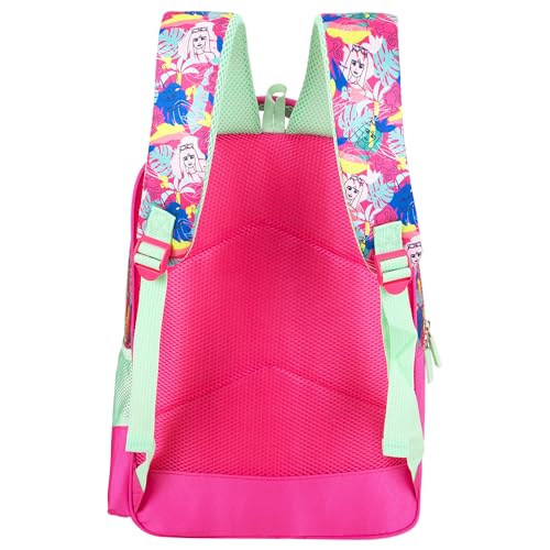 Barbie Stylish School Bag 16 Inch Pink Girls Backpack with Spacious Compartments