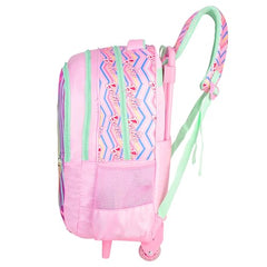 Barbie School Bag 18 Inch Trolley Bag for Girls Large Rolling Backpack with Wheels & Trolley Handle