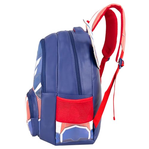 Captain America Kids Backpack 16-inch with Detachable Wings School Bag, Travel Bag for Boys Marvel Superhero Bag for Kids