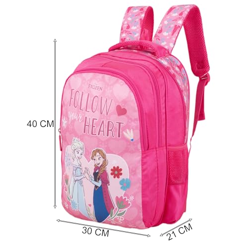 Disney Princess Pink School Bag 16 Inches Lightweight Backpack for Girls