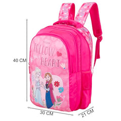 Disney Princess Pink School Bag 16 Inches Lightweight Backpack for Girls