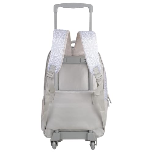 Marvel Spider-Man 18 Inch Trolley Backpack – Grey, Kids School Bag with Wheels
