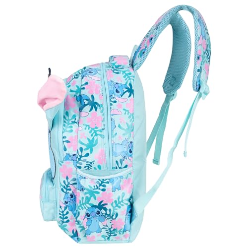 Stitch 16-inch School Bag for Kids Cute Face Backpack for Boys & Girls