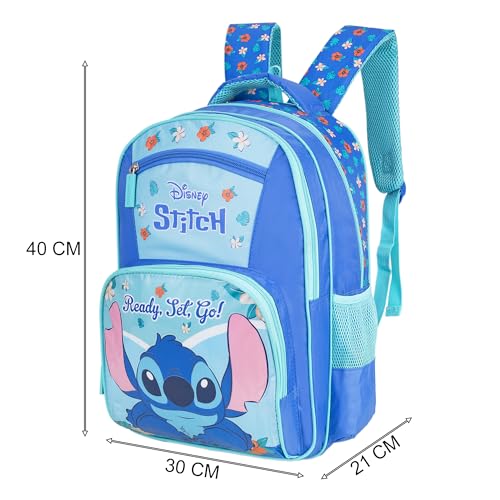Stitch Backpack 14 Inch School Bag with Multiple Compartments, Boys & Girls