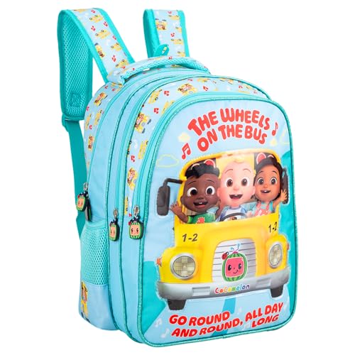 CoComelon Musical LED Backpack 14-inch Lights & Nursery Rhyme Sound Bag for Boys & Girls