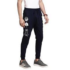 Free Authority Nasa Printed Regular Fit Blue Ploycotton Men's Jogger