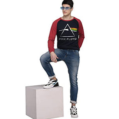 Free Authority Pink Floyd Printed Regular Fit Navy Blue Ploycotton Men's Sweatshirt