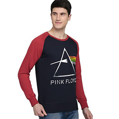 Free Authority Pink Floyd Printed Regular Fit Navy Blue Ploycotton Men's Sweatshirt
