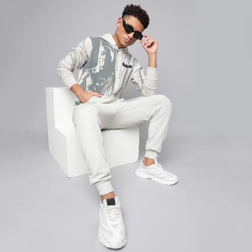 Free Authority Batman Printed Grey Hoodie for Men