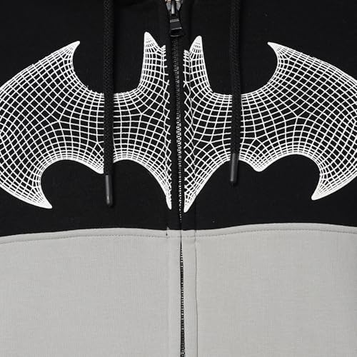 Free Authority Batman Printed Regular Fit Hoodie for Men Multicolour