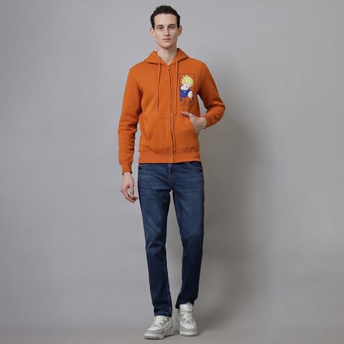Free Authority Dragon Ball Z Printed Regular Fit Hoodie for Men