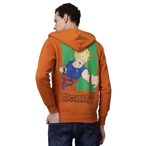 Free Authority Dragon Ball Z Printed Regular Fit Hoodie for Men