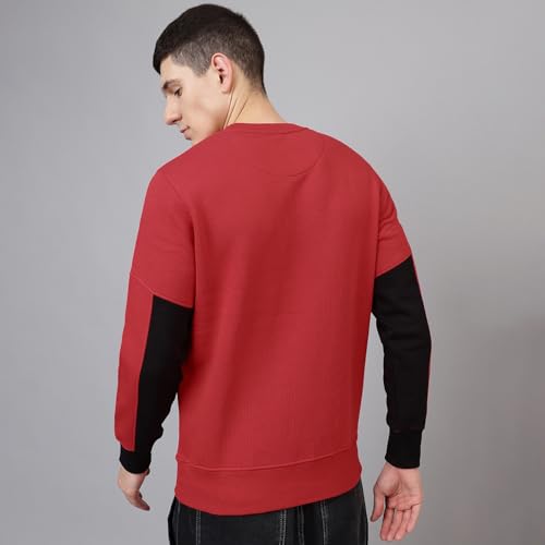 Free Authority Deadpool Printed Regular Fit Sweatshirt for Men Red