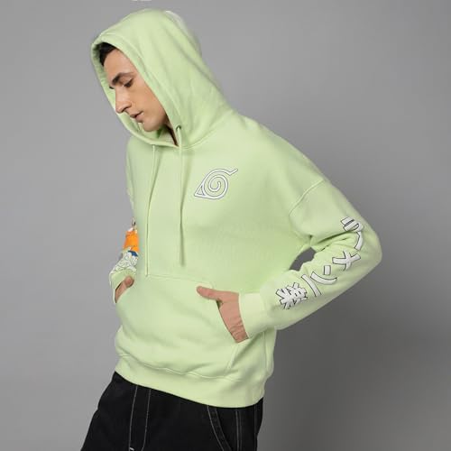 Free Authority Naruto Printed Oversize Hoodie for Men