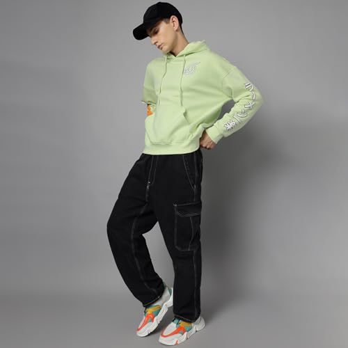 Free Authority Naruto Printed Oversize Hoodie for Men