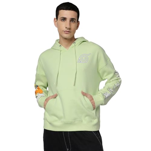 Free Authority Naruto Printed Oversize Hoodie for Men