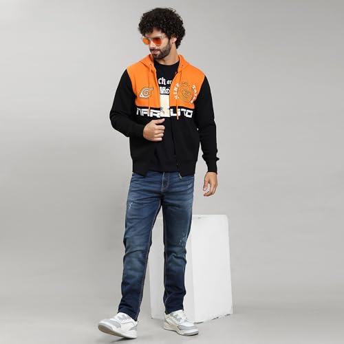 Free Authority Naruto Printed Regular Fit Hoodie for Men