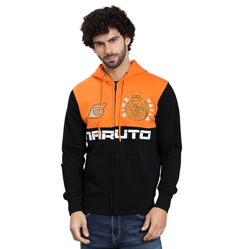 Free Authority Naruto Printed Regular Fit Hoodie for Men