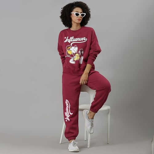 Free Authority Mickey & Friends Printed Regular Fit Jogger for Women