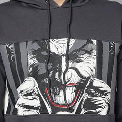 Free Authority Joker Printed Oversize Hoodie for Men Grey