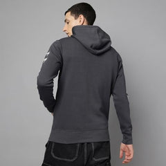 Free Authority Joker Printed Oversize Hoodie for Men Grey