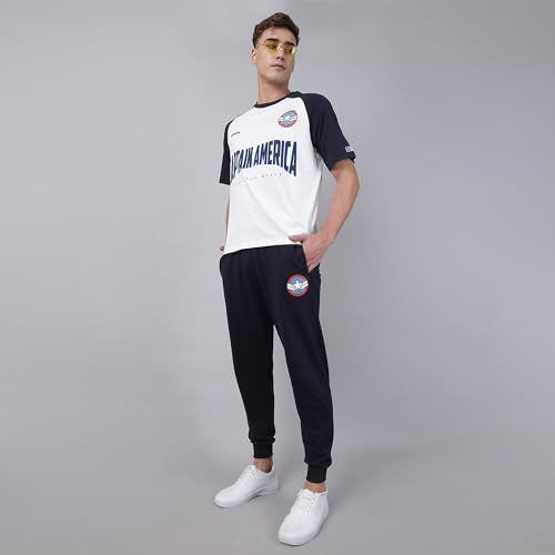 Free Authority Men's Regular Track Pants (8905030870208_Navy Blue
