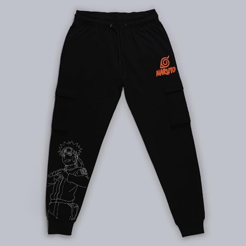 Free Authority Official Naruto Shippuden Printed Regular Fit Jogger for Men