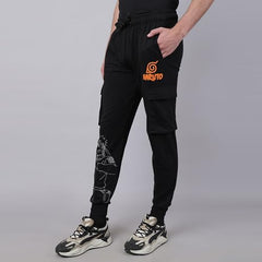 Free Authority Official Naruto Shippuden Printed Regular Fit Jogger for Men