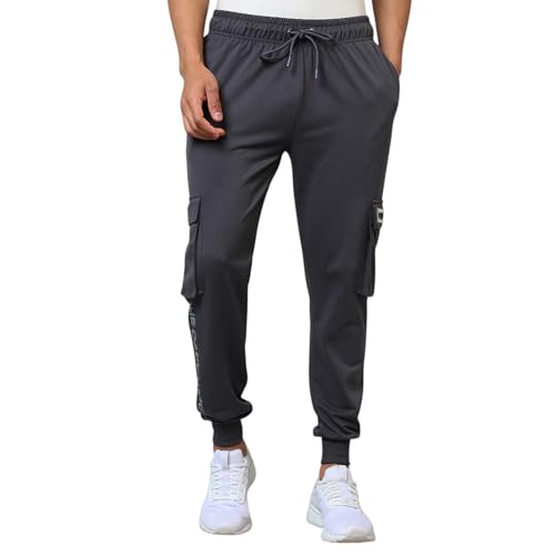 Free Authority Official The Batman Printed Regular Fit Jogger for Men Charcoal