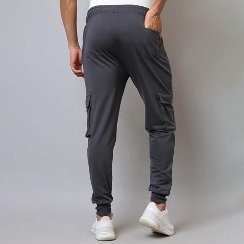 Free Authority Official The Batman Printed Regular Fit Jogger for Men Charcoal