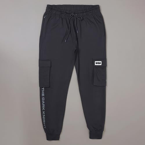 Free Authority Official The Batman Printed Regular Fit Jogger for Men Charcoal