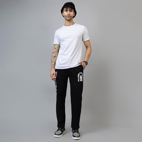 Free Authority Official Demon Slayer Printed Regular Fit Jogger for Men Black