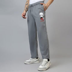 Free Authority Official Naruto Printed Regular Fit Jogger for Men Grey