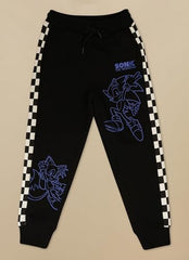 Kidsville Official Sonic Graphic Printed Regular Fit Black Jogger for Boys - Goyalsons ShopMax