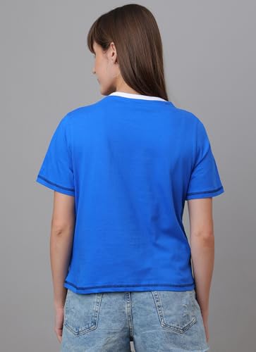 Free Authority Official Garfield Graphic Printed Pure Cotton Regular Fit Washed Tshirt for Women
