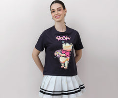 Free Authority Official Winnie The Pooh Women Half Sleeve Round Neck Graphic Printed Cotton Regular Fit Tshirt