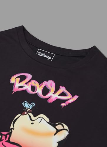 Free Authority Official Winnie The Pooh Women Half Sleeve Round Neck Graphic Printed Cotton Regular Fit Tshirt